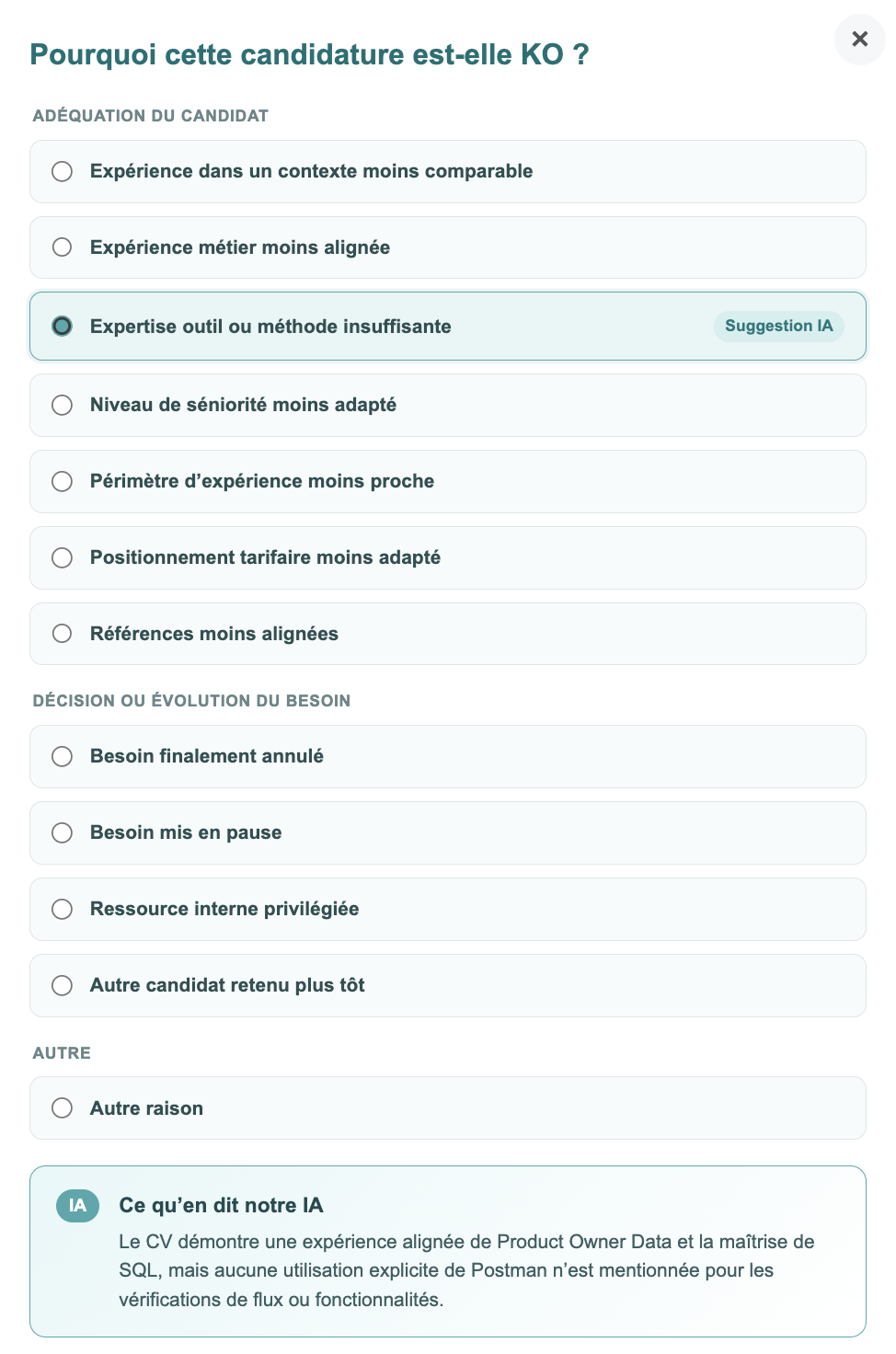 Aperçu option