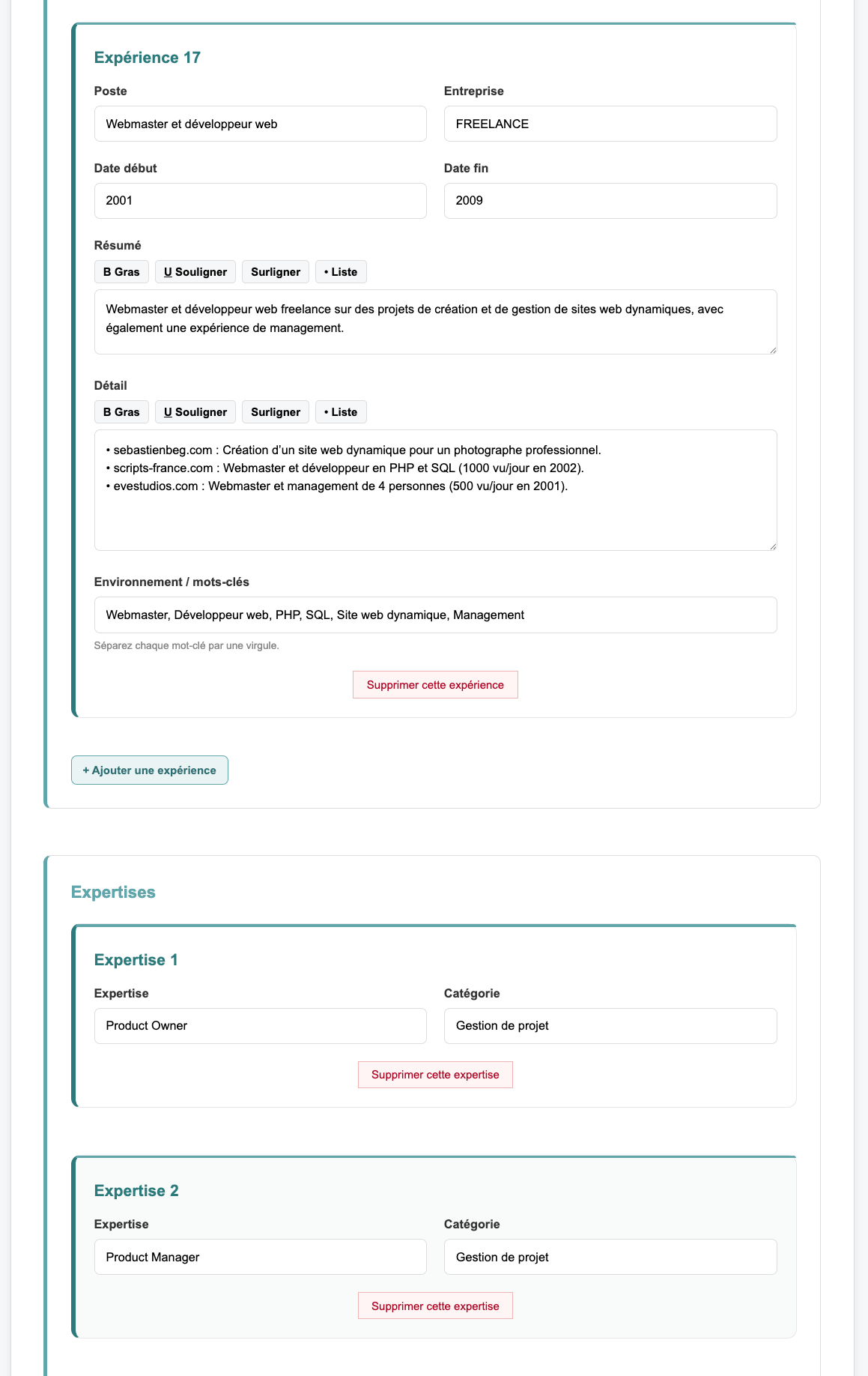 Aperçu option
